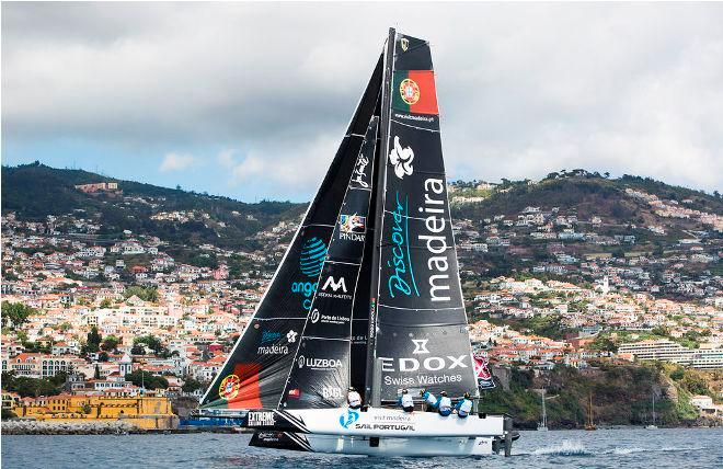 Act 6, Extreme Sailing Series Madeira Islands – Day 3 – Sail Portugal - Visit Madeira – This is the first time the Series has visited Lisbon, Portugal’s capital city, the second of two Portuguese debuts following Act 6, Madeira Islands. © Lloyd Images