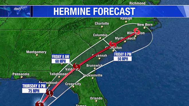 Tropical Storm Hermine strengthens into a hurricane - NHC © CNBC