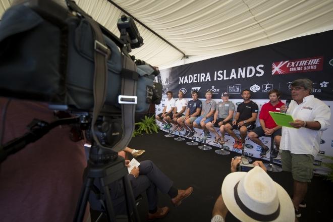 The Extreme Sailing Series 2016. Act 6. Madeira. 22nd September 2016. The skipper pre race press conference © Lloyd Images