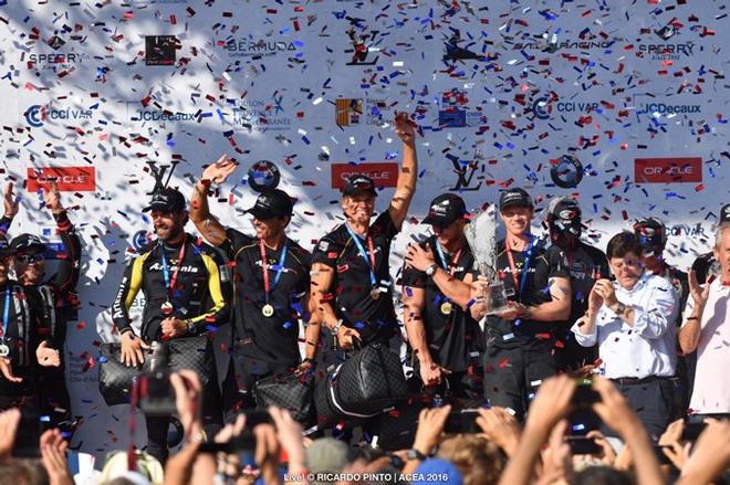 Artemis Racing celebrate Super Sunday - Louis Vuitton America’s Cup World Series Toulon - 11 September 2016 © Ricardo Pinto http://www.americascup.com