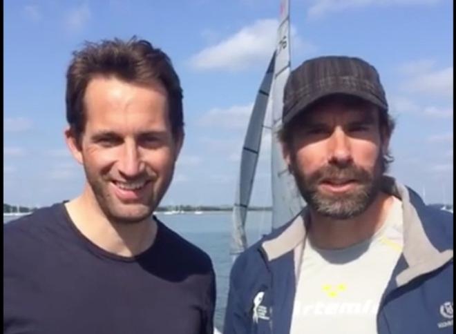 The call to action from two high profile ASSF Trustees, Sir Ben Ainslie and Iain Percy OBE was hard to ignore! (screen shot from Hayling Island SC Facebook Live) © Sportography.tv