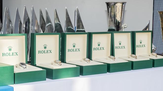 Prizegiving ceremony - Rolex timepiece - 2016 Maxi Yacht Rolex Cup © Carlo Borlenghi
