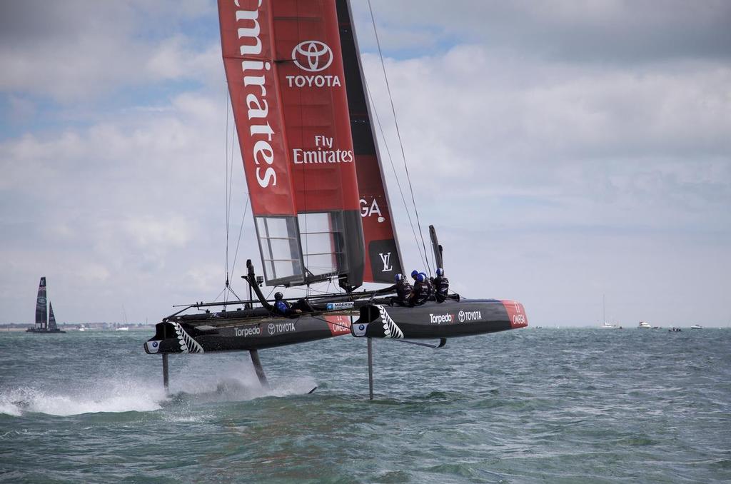 Emirates Team New Zealand on Race Day 2 at Louis Vuitton America’s Cup World Series Portsmouth 2016 © Emirates Team New Zealand http://www.etnzblog.com