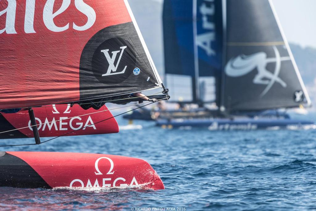 Emirates Team NZ and Artemis Racing - Toulon (FRA) - 35th America's Cup Bermuda 2017 - Louis Vuitton America's Cup World Series Toulon - Racing Day 2 photo copyright ACEA / Ricardo Pinto http://photo.americascup.com/ taken at  and featuring the  class