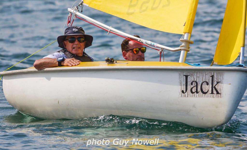 Duking it out in the Access 303 class. Mike Rawbone and Peter McCullough. Bart's Bash 2016 by Sailability (HK).  © Guy Nowell http://www.guynowell.com