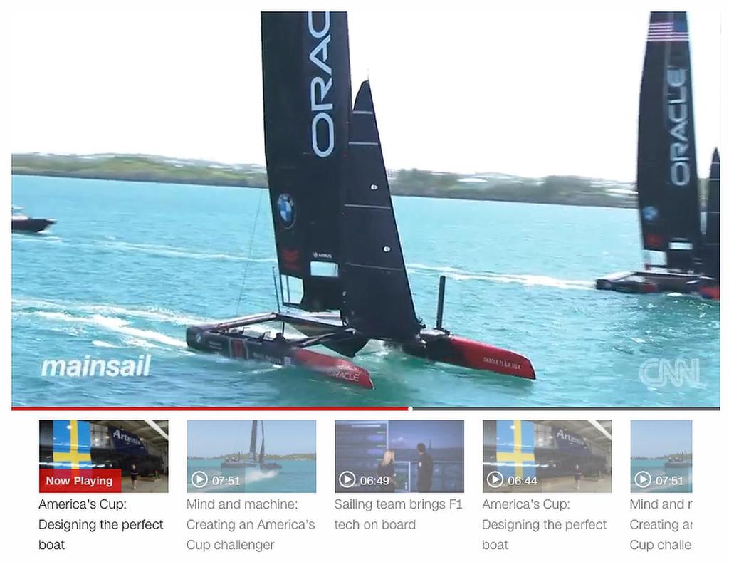 CNN Mainsail video index - Will Mind or Machine win the day in Bermuda? September 2016 photo copyright CNN taken at  and featuring the  class
