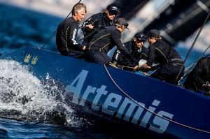 Torbjörn Törnqvist at the helm of Artemis Racing - RC44 Cascais Cup photo copyright  Pedro Martinez / Martinez Studio / RC44 taken at  and featuring the  class