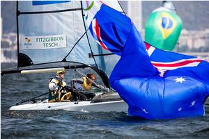 Australia&rsquo;s Daniel Fitzgibbon and Liesl Tesch - Day 4 - Rio Paralympic Sailing Competition photo copyright Richard Langdon /Ocean Images http://www.oceanimages.co.uk taken at  and featuring the  class