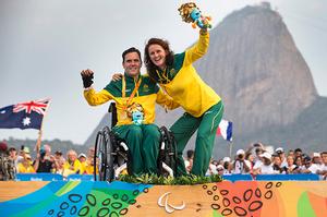 Daniel Fitzgibbon and Liesl Tesch, SKUD18 - Rio 2016 Paralympic Sailing Competition photo copyright Richard Langdon/Ocean Images taken at  and featuring the  class