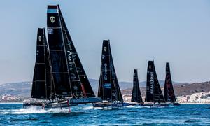 Malizia chasing the fleet out of the start - GC32 La Reserva de Sotogrande Cup photo copyright Jesus Renedo / GC32 Racing Tour taken at  and featuring the  class