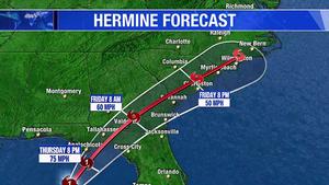 Tropical Storm Hermine strengthens into a hurricane - NHC photo copyright CNBC taken at  and featuring the  class