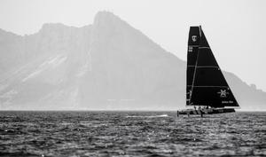 Team Tilt flying low in front of Gibraltar - GC32 La Reserva de Sotogrande Cup photo copyright Jesus Renedo / GC32 Racing Tour taken at  and featuring the  class