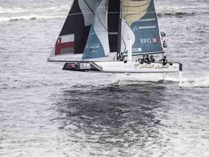Team Oman Air at Extreme Sailing Series' new venue in Madeira photo copyright Oman Sail taken at  and featuring the  class