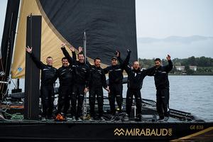 From left to right: Malo Bessec, Benjamin Amiot, Erwan Israel, Xavier Revil, Fred Moreau, Nicolas Débordès, Jacques Guichard. - 2016 D35 Trophy - Grand Prix De Clôture photo copyright Chris Schmid taken at  and featuring the  class