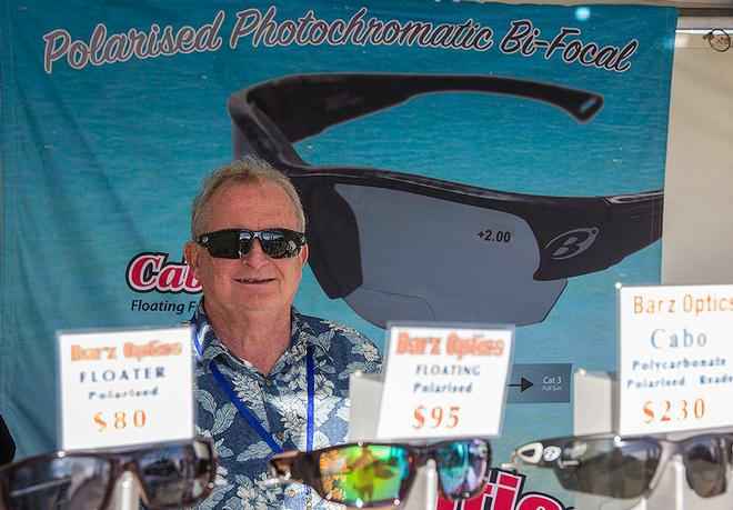 Kevin Barr gets around to so many boat shows with his terrific Barz Optics glasses ©  John Curnow