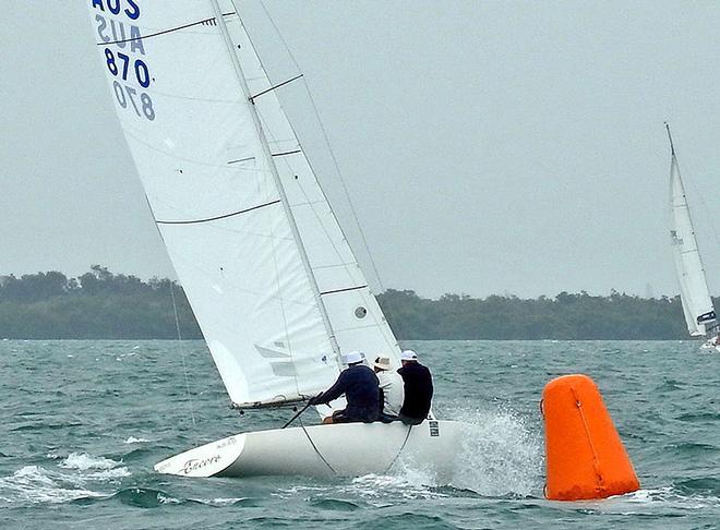 But for gear damage it could have been a very different regatta for Encore  - 2016 Etchells Queensland State Championship © Beryl Roberts