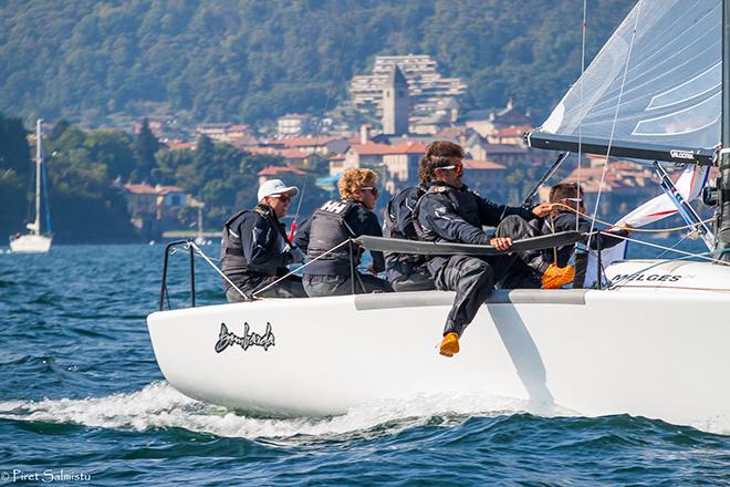 Andrea Pozzi's Bombarda with Giulio Desiderato calling the tactics - 2016 Melges 24 European Sailing Series ©  Piret Salmistu
