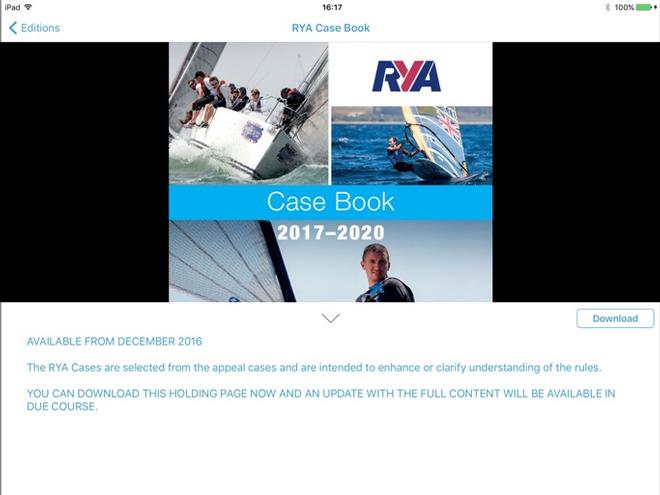 World Sailing App © RYA http://www.rya.org.uk