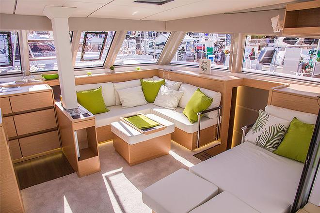 Plenty of options and comfort inside the saloon of the Nautitech Open 46 as well. ©  John Curnow