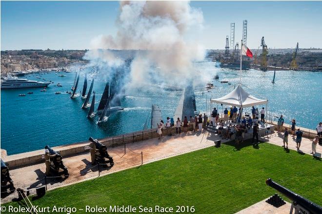 The start of the Rolex Middle Sea Race ©  Rolex/ Kurt Arrigo http://www.regattanews.com