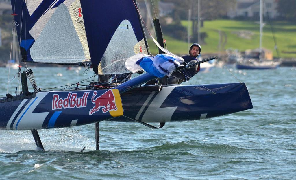 Red Bull are the driving force behind the Red Bull Foiling Generation series which has drawn out and coached a lot of young sailors in foiling mutihull sailing © John Lincourt