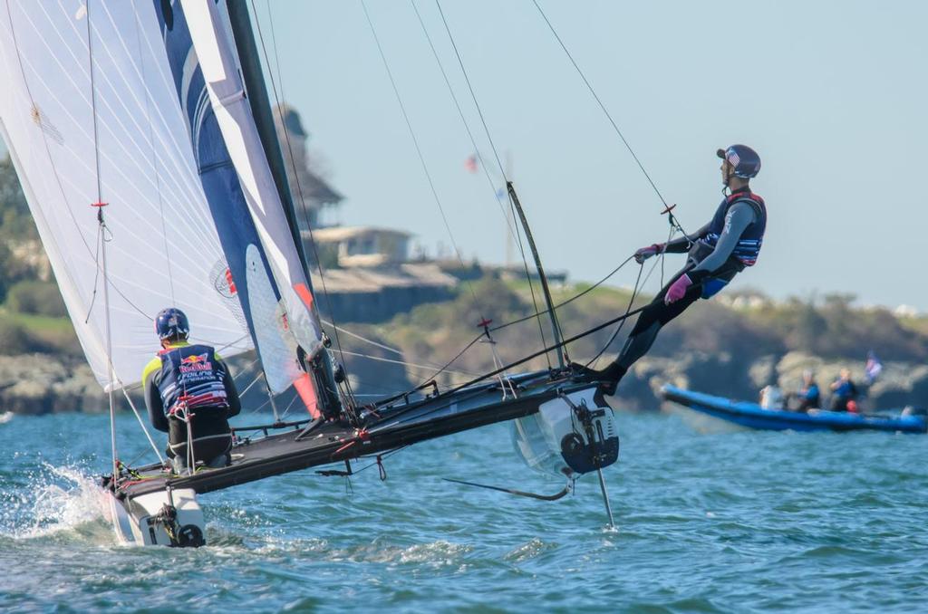 Finally enough breeze to lift a hull - Red Bull Foiling Generation USA Championships 2016 photo copyright John Lincourt taken at  and featuring the  class