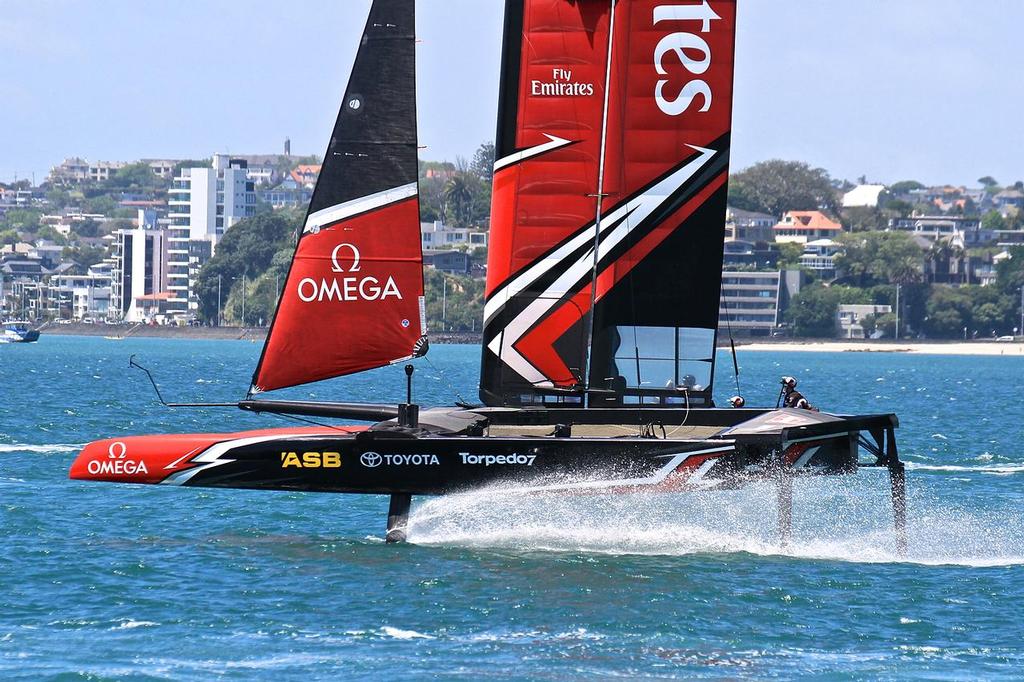 Emirates Team New Zealand sailing their AC45S - Waitemata Harbour, November 9, 2016 photo copyright Richard Gladwell www.photosport.co.nz taken at  and featuring the  class