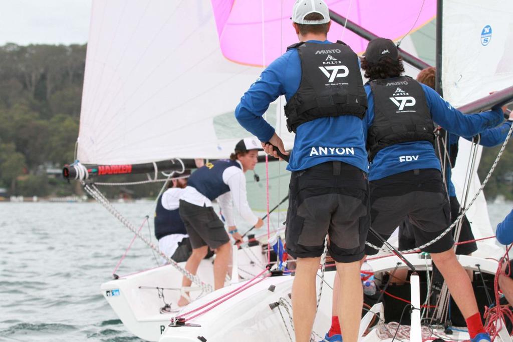 George Anyon during the 2015 Harken International Youth Match Racing Championship photo copyright RPAYC Media taken at  and featuring the  class