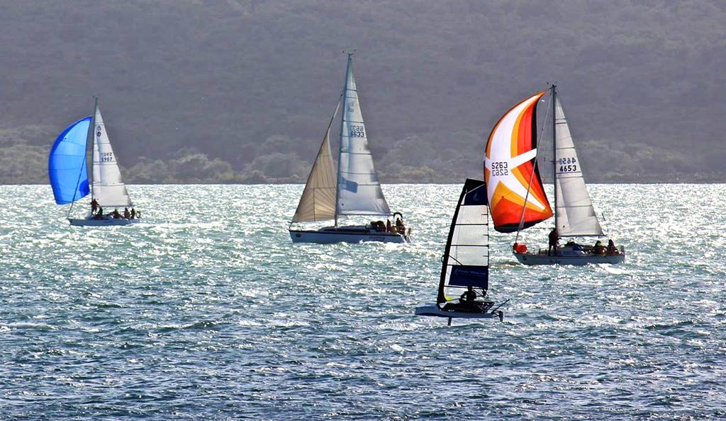With the Cosatal Cklassic fleet - Predictwind Waszp - 30nm run to Kawau - October 21, 2016 photo copyright PredictWind taken at  and featuring the  class