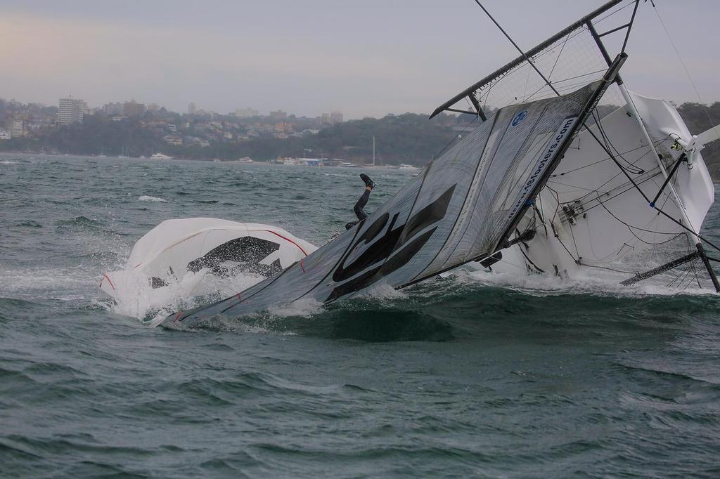 Thurlow-Sail-World-22 - Thurlow Fisher - Nosedive just before finish - NSW State Champs Oct 30, 2016 © Michael Chittenden 