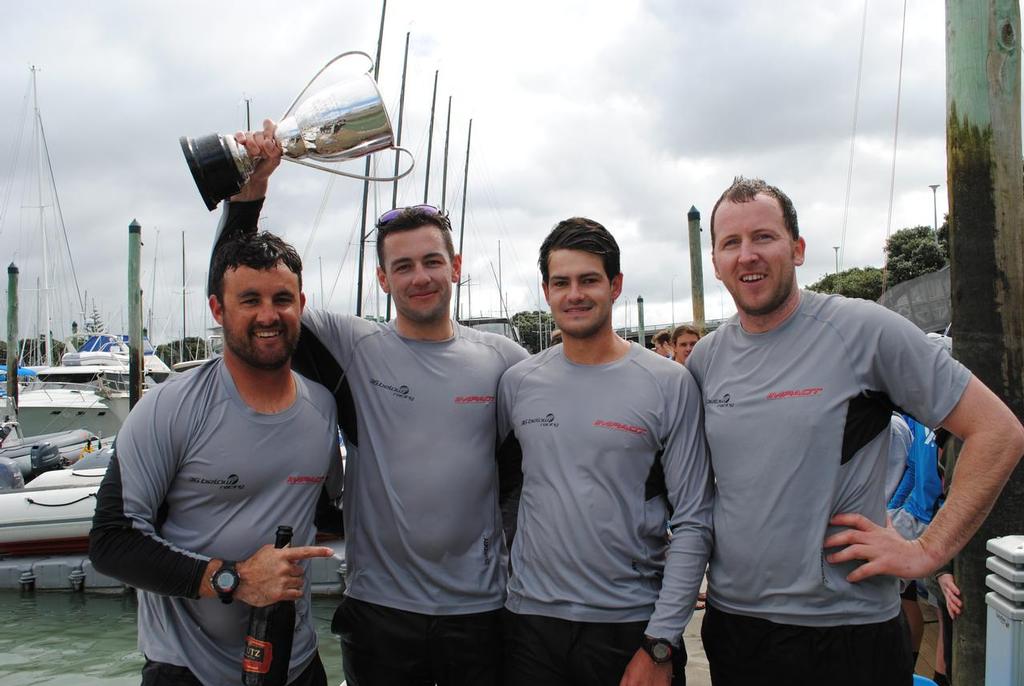 Chris Steele and crew defend their title - YDL NZ Match Racing Championships - Oct 16, 2016 - Day 4 photo copyright RNZYS Media taken at  and featuring the  class