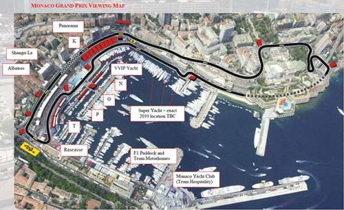 Monaco GP map - 2016 - Mondo Travel - Monaco GP Tour 2017 © SW