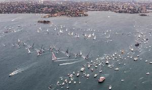 The start is spectacular - Rolex Sydney Hobart Yacht Race photo copyright Rolex/ Stefano Gattini http://www.rolex.com taken at  and featuring the  class