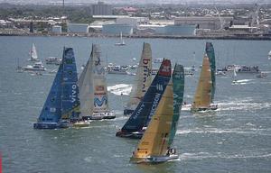 Racing commences off Williamstown. photo copyright TEAM ABN AMRO/Jon Nash taken at  and featuring the  class