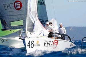 Chris Rast's EFG (SUI684) at the 2016 Marinepool Melges 24 Europeans in Hyeres, France photo copyright Pierrick Contin / IM24CA taken at  and featuring the  class