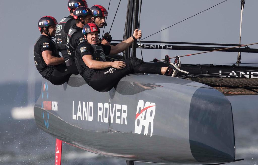 The LandRover BAR British Americas Cup Team skippered by Ben Ainslie ©  Harry KH / Land Rover BAR