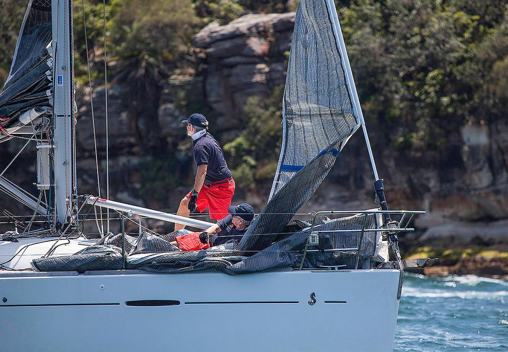 Iago getting set to launch the headsail, just ensuring it stays on deck for a bit longer… - 25th Beneteau Cup ©  John Curnow