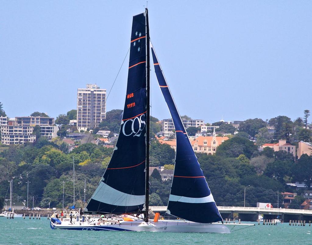 CQS - supermaxi upgraded by Bakewell-White Yacht Design and Southern Ocean (Tauranga) - sea trials Waitemata Harbour November 18, 2016 photo copyright Richard Gladwell www.photosport.co.nz taken at  and featuring the  class