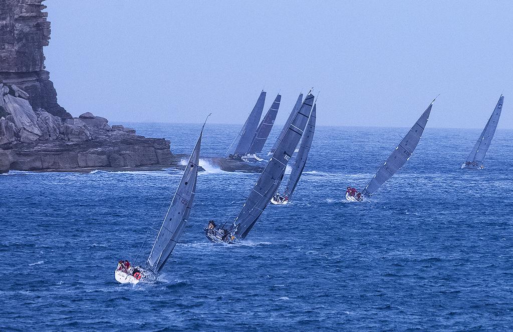 The fleet heads past North Head - CYCA Cabbage Tree Island Race 2016 photo copyright Crosbie Lorimer http://www.crosbielorimer.com taken at  and featuring the  class