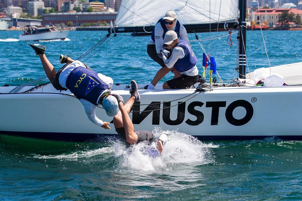 It wasn't all hard work for the crew from the CYCA... - Musto Interational Youth Match Racing Championships photo copyright Andrea Francolini taken at  and featuring the  class