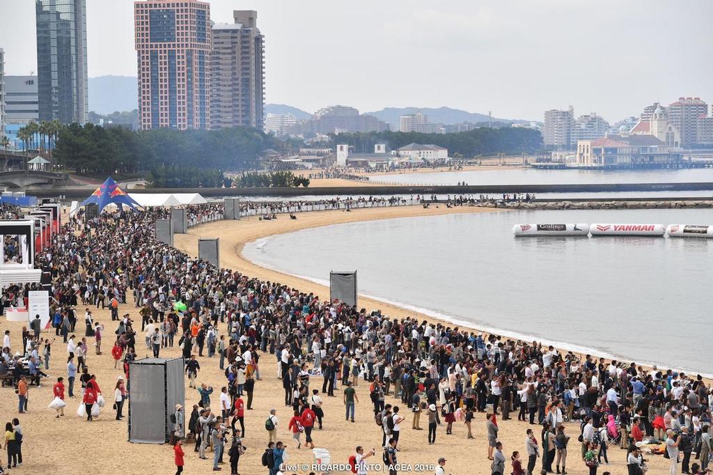Part of the large crowd of fans - Fukuoka (JPN) - 35th America&rsquo;s Cup 2017 - Louis Vuitton America&rsquo;s Cup World Series Fukuoka photo copyright ACEA / Ricardo Pinto http://photo.americascup.com/ taken at  and featuring the  class