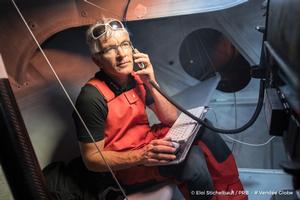 Onboard image bank for Vincent Riou (FRA), skipper PRB, during training for the Vendee Globe solo race, off Belle Ile on August 18th, 2016 photo copyright Eloi Stichelbaut / PRB / Vendée Globe taken at  and featuring the  class