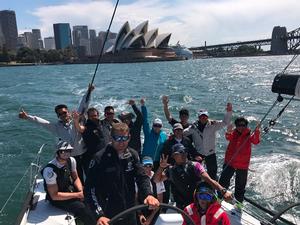 Charles Caudrelier and some potential crew members of the new Dongfeng Race Team that will contest the 2017/18 Volvo Ocean Race is to compete in this year’s Rolex Sydney Hobart classic in partnership with China’s UBOX sailing project.

 photo copyright Dongfeng Race Team taken at  and featuring the  class