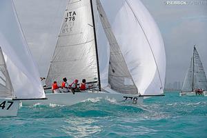 Marco Zammarchi's Taki 4 ITA778 with Niccolo Bertola helming - 2016 Melges 24 World Championship - Miami - Day3 photo copyright  Pierrick Contin http://www.pierrickcontin.fr/ taken at  and featuring the  class