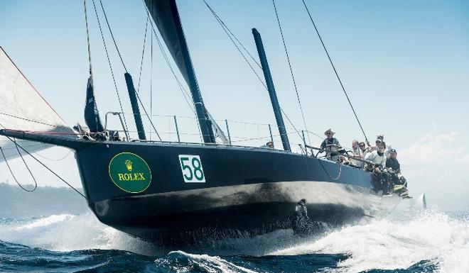 Varuna VI, a 56-ft entry from Germany, shortly after the start of the Rolex Sydney Hobart Yacht Race ©  Rolex/ Kurt Arrigo http://www.regattanews.com