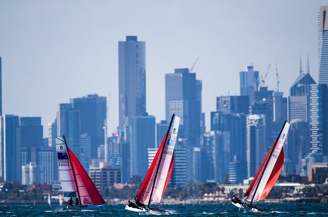Nacra 17 - Sailing World Cup Melbourne © Pedro Martinez / Sailing Energy / World Sailing