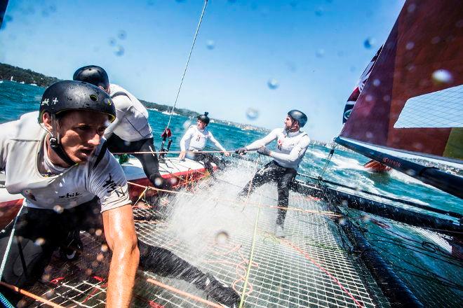 Act 8, Extreme Sailing Series Sydney – Day 4 – On board with Team Australia on the final day of racing on their home waters. © Jesus Renedo / Lloyd images