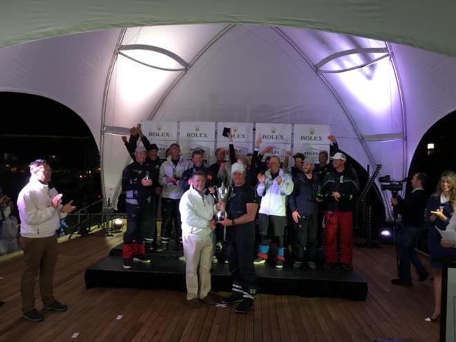 Perpetual Loyal skipper Anthony Bell had praised the effort of his crew AND the crowd that are here to celebrate with them in the early hours! - Rolex Sydney Hobart Yacht Race © Rolex Sydney Hobart Yacht Race