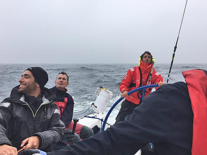 Helming from on board Challenge as she passes Cape Raoul - Rolex Sydney Hobart Yacht Race ©  SW