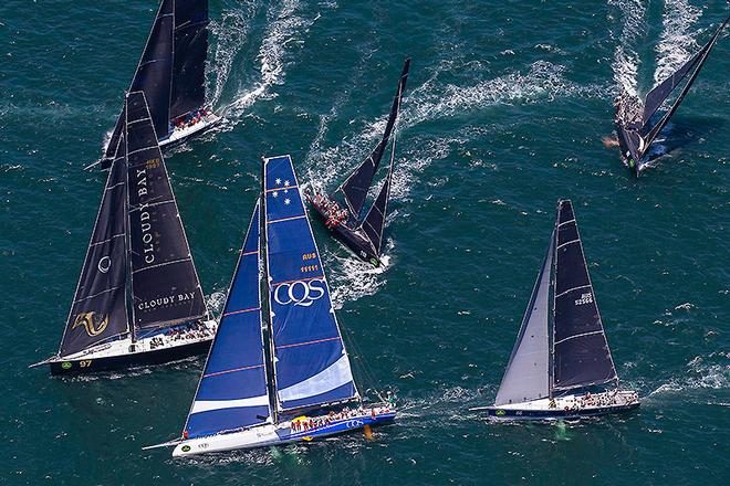 Here’s a collection - supermaxi, maxi and mini maxis all in the one grouping - cool huh? - 2016 Rolex Sydney Hobart Yacht Race © Andrea Francolini